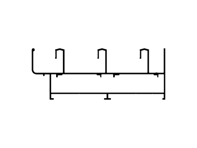 Marco de 101 mm de 3 guías
